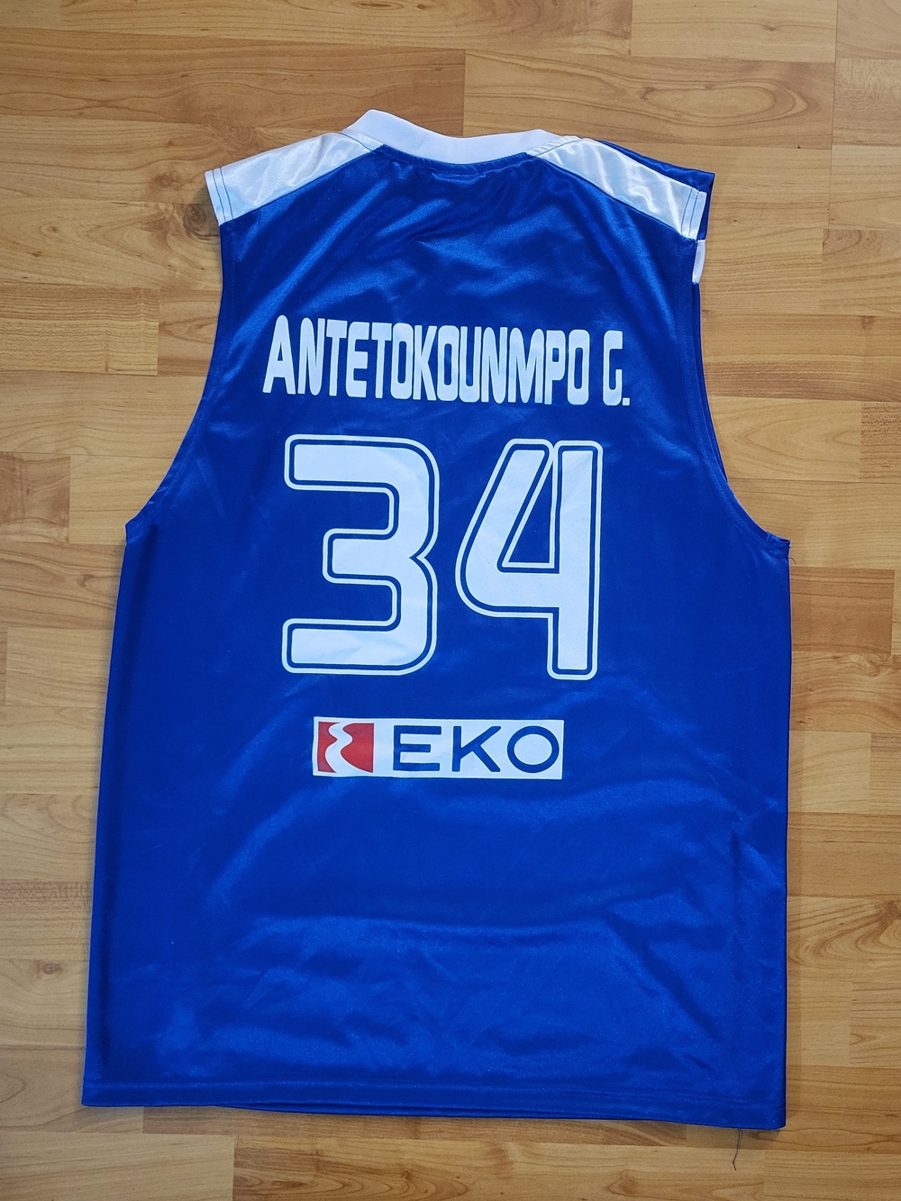 Giannis Antetokounmpo #34 Team Greece Hellas Basketball Blue Jersey Europe Large